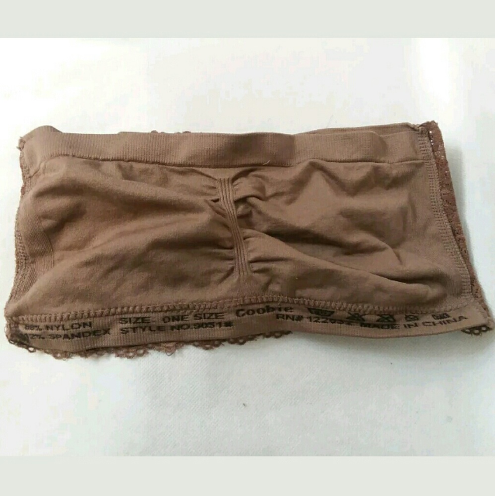 Coobie Mocha Strapless Lace Back Bandeau Bra - Picture 7 of 8